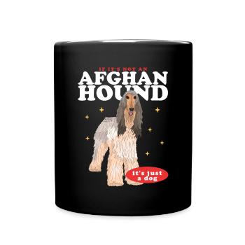 Lévrier afghan chien propriétaire cadeau - Mug uni - noir - Devant