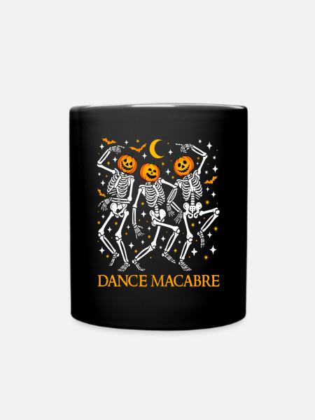 Danse Macabre Dansant Squelettes Drôle Halloween - Mug uni - noir