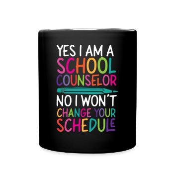 Conseiller scolaire Oui Je suis une école - Mug uni - noir - Devant