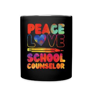 conseillère scolaire fille aquarelle - Mug uni - noir - Devant