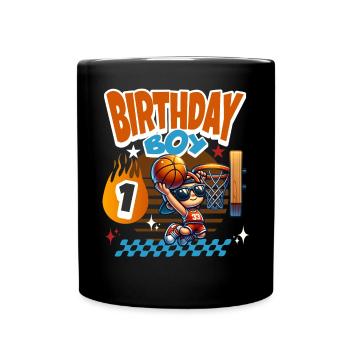 Basketball 1er anniversaire - Mug uni - noir - Devant