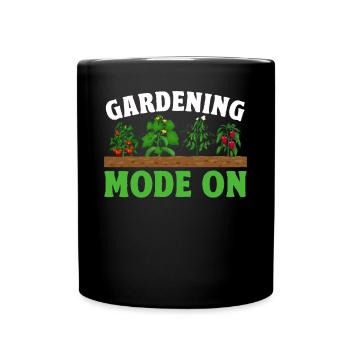 Gardening Mode On - Gardener Landscaping - Full Colour Mug - black - Front