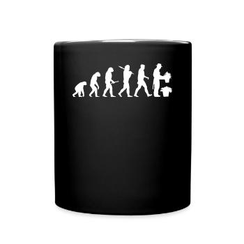 Gardening Landscaping Evolution Gardening - Full Colour Mug - black - Front