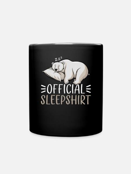 Ours polaire Chemise de nuit officielle Drôle d’ours polaire - Mug uni - noir