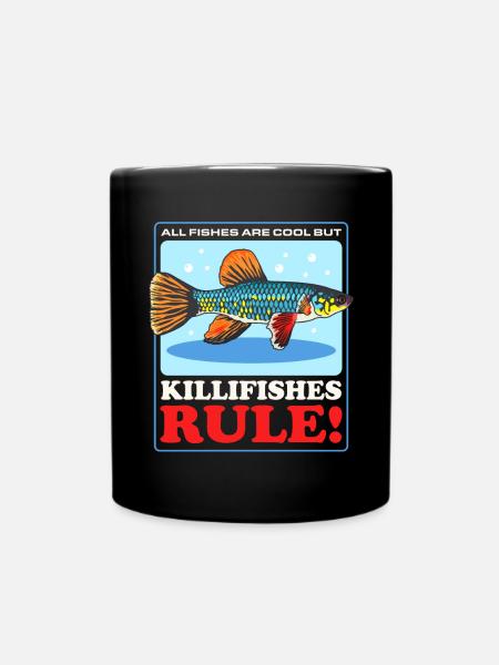 Killifish Eierlegende Zahnkarpfen Geschenk - Tasse einfarbig - Schwarz