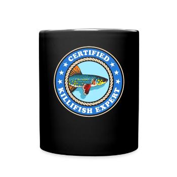 Killifish Expert Egg-laying Toothcarp Gift - Full Colour Mug - black - Front
