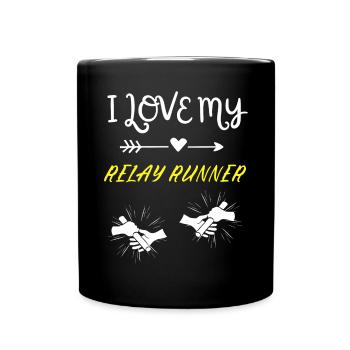 I love my relay runner - Full Colour Mug - black - Front