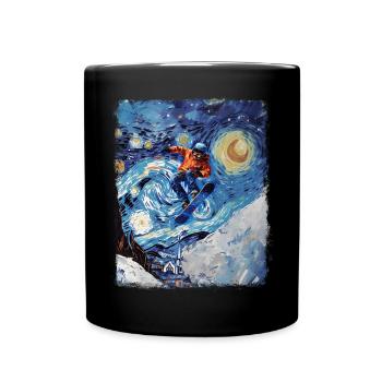 Snowboard Snowboard Snowboarder Nuit étoilée Ma - Mug uni - noir - Devant