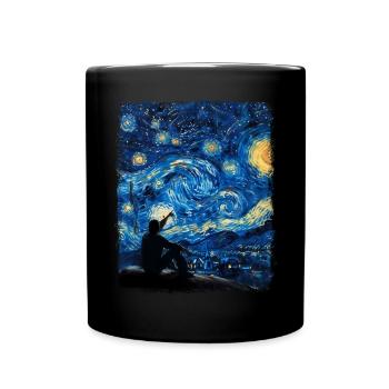 Stargazing Stargazer Astronomie Sternennacht Maler - Tasse einfarbig - Schwarz - Vorne