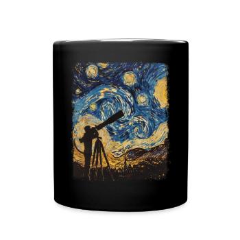 Stargazing Stargazer Astronomie Sternennacht Maler - Tasse einfarbig - Schwarz - Vorne