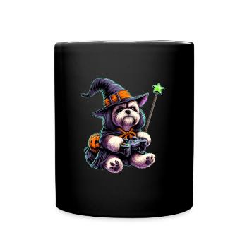Halloween shirts Shih Tzu game freak - Full Colour Mug - black - Front