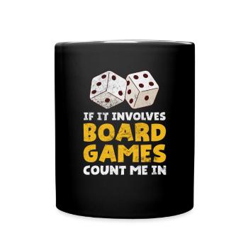 Brettspiel - Tasse einfarbig - Schwarz - Vorne