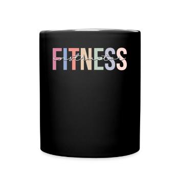 Fitnesstrainer Fitnesstrainer Fitnessstudio Workou - Tasse einfarbig - Schwarz - Vorne