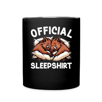 Chemise de nuit officielle Funny Wild Boar - Mug uni - noir - Devant