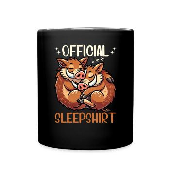 Chemise de nuit officielle Funny Wild Boar - Mug uni - noir - Devant