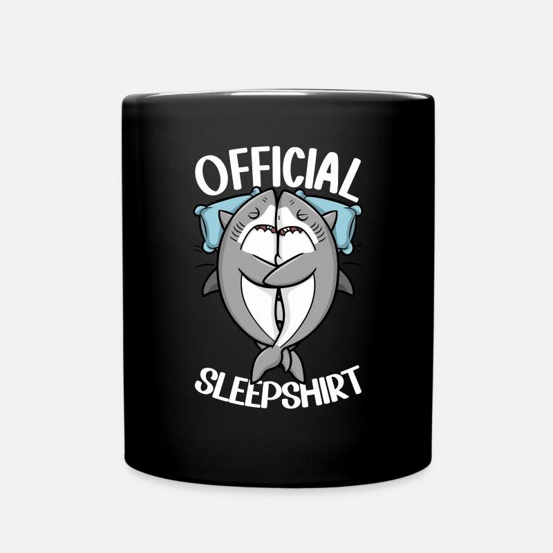 Chemise de nuit officielle Funny Shark Pyjamas - Mug uni - noir