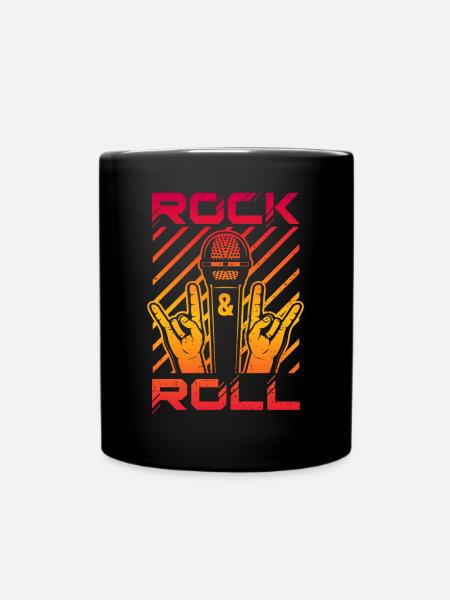 Rock & Roll - Tasse einfarbig - Schwarz