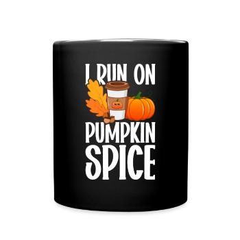 Citrouille Épices Latte Automne Halloween Citrouille Épices Épices - Mug uni - noir - Devant