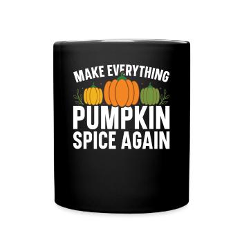 Citrouille Épices Latte Automne Halloween Citrouille Épices Épices - Mug uni - noir - Devant