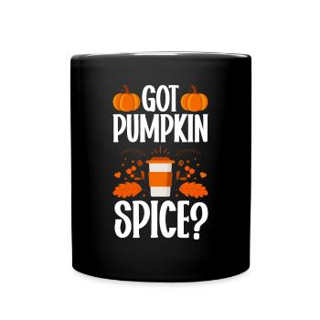 Citrouille Épices Latte Automne Halloween Citrouille Épices Épices - Mug uni - noir - Devant