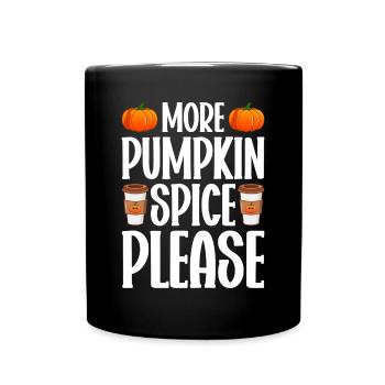 Citrouille Épices Latte Automne Halloween Citrouille Épices Épices - Mug uni - noir - Devant