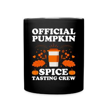 Citrouille Épices Latte Automne Halloween Citrouille Épices Épices - Mug uni - noir - Devant