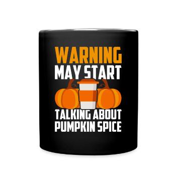 Citrouille Épices Latte Automne Halloween Citrouille Épices Épices - Mug uni - noir - Devant