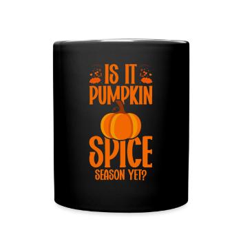 Citrouille Épices Latte Automne Halloween Citrouille Épices Épices - Mug uni - noir - Devant