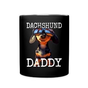 Teckel Papa Teckel Papa Viennois Papa Fête des Pères - Mug uni - noir - Devant