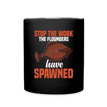 Pêcheurs de plie Pêche de la plie - Mug uni - noir - Devant