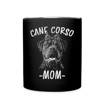 Cane Corso Italiano Maman Maman Cane Corso Cadeau - Mug uni - noir - Devant