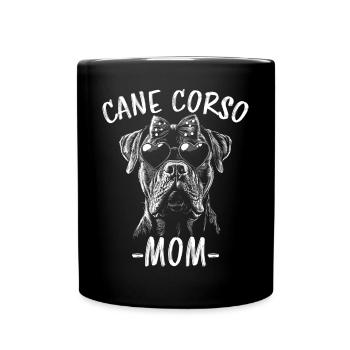 Cane Corso Italiano Maman Maman Cane Corso Cadeau - Mug uni - noir - Devant