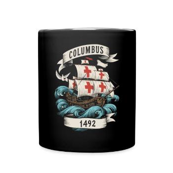 Kolumbus-Tag Christoph Kolumbus Italienisch Amerikanisch - Tasse einfarbig - Schwarz - Vorne