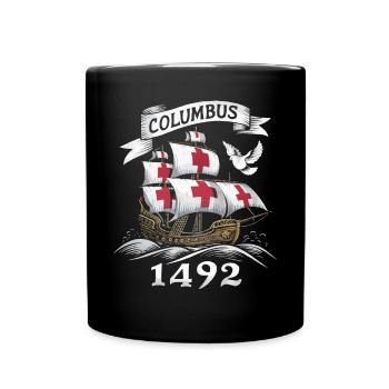 Kolumbus-Tag Christoph Kolumbus Italienisch Amerikanisch - Tasse einfarbig - Schwarz - Vorne