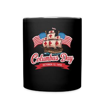 Columbus Day Christophe Colomb Italo-Américain - Mug uni - noir - Devant
