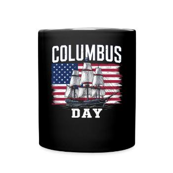 Kolumbus-Tag Christoph Kolumbus Italienisch Amerikanisch - Tasse einfarbig - Schwarz - Vorne