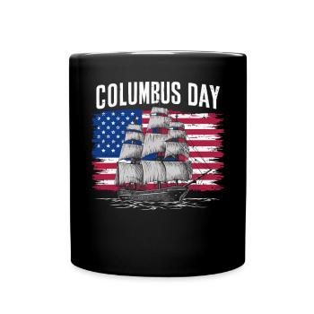Columbus Day Christophe Colomb Italo-Américain - Mug uni - noir - Devant