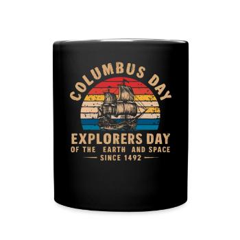 Columbus Day Christophe Colomb Italo-Américain - Mug uni - noir - Devant