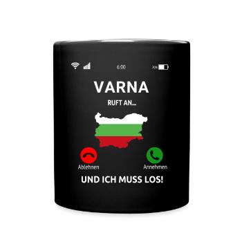Varna Bulgarien Urlaub - Tasse einfarbig - Schwarz - Vorne