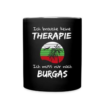 Burgas Bulgarien Urlaub - Tasse einfarbig - Schwarz - Vorne