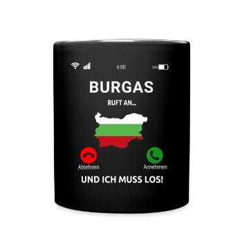 Burgas Bulgarien Urlaub - Tasse einfarbig - Schwarz - Vorne