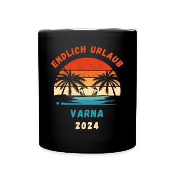 Varna Urlaub 2024 Bulgarien Reise Idee - Tasse einfarbig - Schwarz - Vorne