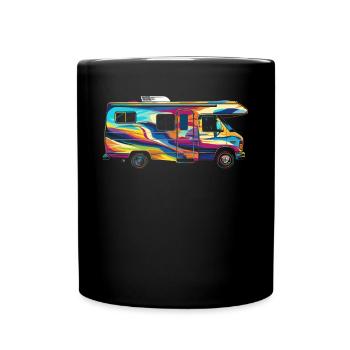 Camping-car Camping Camping-car Voyage Vacances Camping-car - Mug uni - noir - Devant