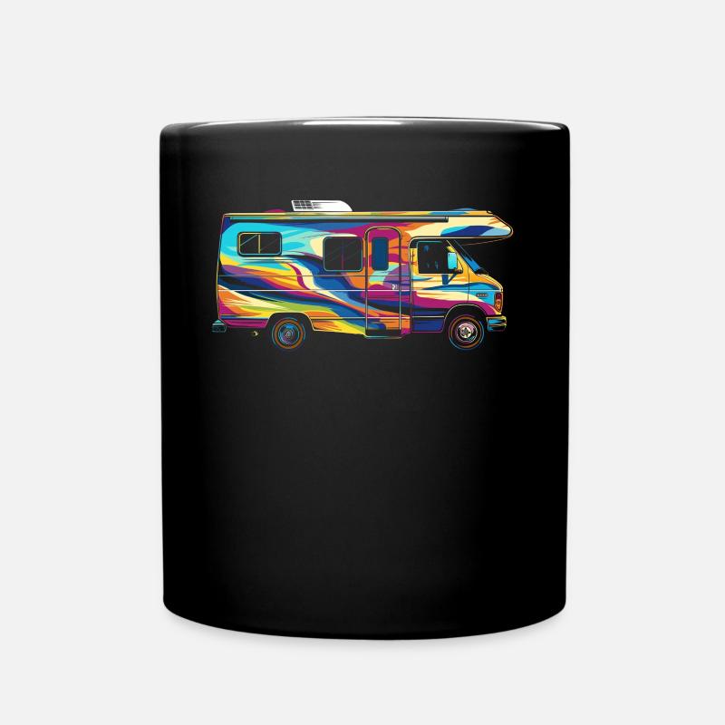 Wohnmobil Camping Wohnmobil Reisen Urlaub Wohnmobi - Tasse einfarbig - Schwarz