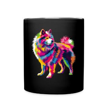 Chien Samoyède Popart - Mug uni - noir - Devant