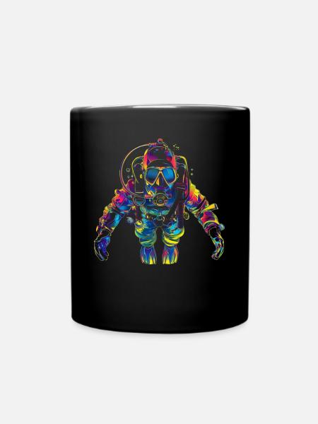 Sporttauchen Taucher Popart - Tasse einfarbig - Schwarz