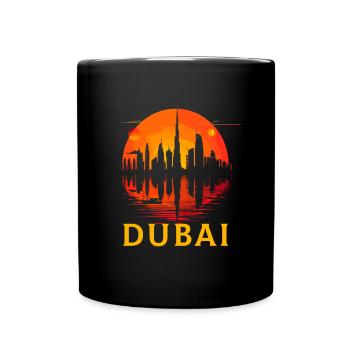 Dubai Skyline Arab Emirates - Tasse einfarbig - Schwarz - Vorne
