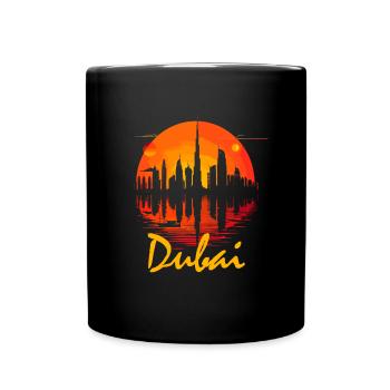 Dubai Skyline Arab Emirates - Tasse einfarbig - Schwarz - Vorne