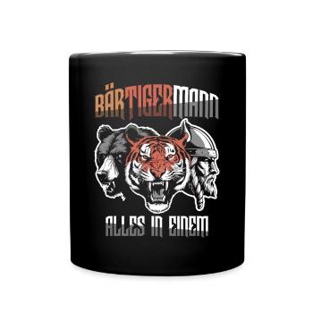 Homme barbu tout en un Viking - Mug uni - noir - Devant