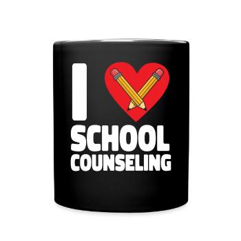 School Counselor Heart I (Heart) - Tasse einfarbig - Schwarz - Vorne